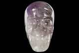 Carved Amethyst Crystal Skull #111716-2